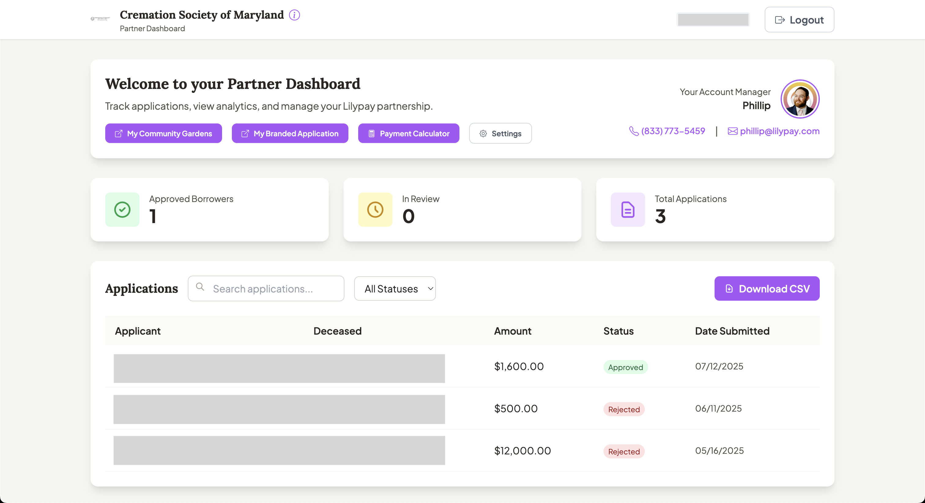 Partner Dashboard